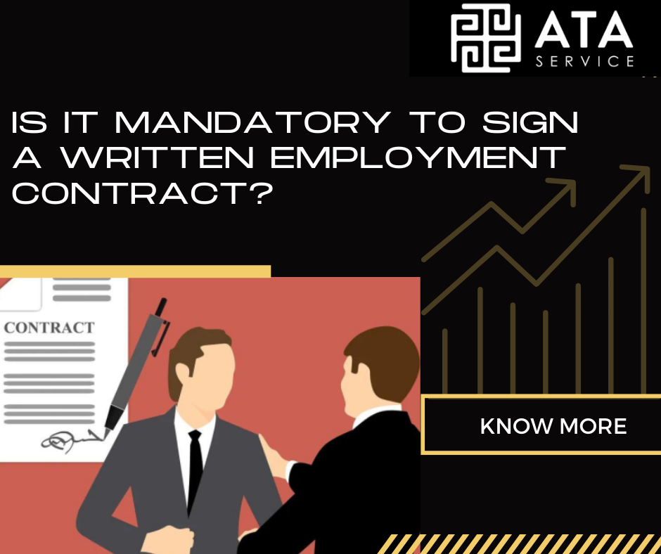 Is it mandatory to sign a written employment contract❓❓❓